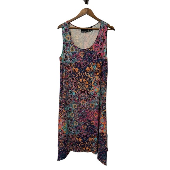 Cynthia Rowley Dresses & Skirts - Women's Anthropologie Cynthia Rowley Handkerchief Hem Dress  1X Boho Mandala
